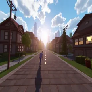 prompt-based video generation (e.g. “epic Roblox parkour challenge, cinematic lighting”)